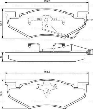 BOSCH 0 986 494 336 - Тормозные колодки, дисковые, комплект autospares.lv