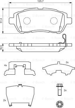 BOSCH 0 986 494 320 - Тормозные колодки, дисковые, комплект autospares.lv