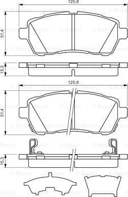 BOSCH 0 986 494 321 - Тормозные колодки, дисковые, комплект autospares.lv