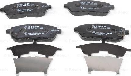 BOSCH 0 986 494 321 - Тормозные колодки, дисковые, комплект autospares.lv