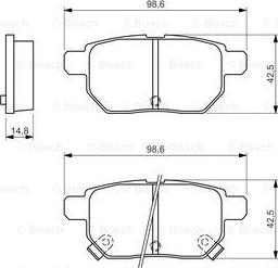 BOSCH 0 986 494 328 - Тормозные колодки, дисковые, комплект autospares.lv