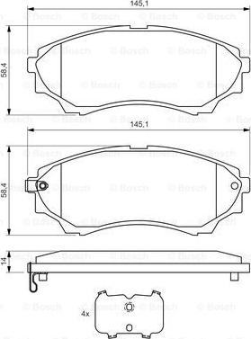 BOSCH 0 986 494 323 - Тормозные колодки, дисковые, комплект autospares.lv