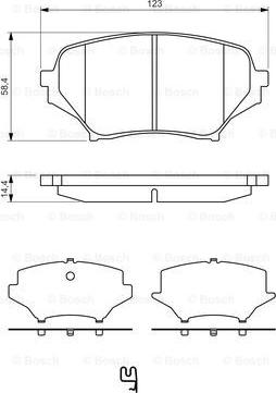 BOSCH 0 986 494 322 - Тормозные колодки, дисковые, комплект autospares.lv