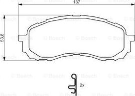 BOSCH 0 986 494 373 - Тормозные колодки, дисковые, комплект autospares.lv