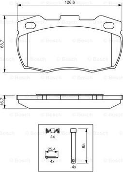 BOSCH 0 986 494 291 - Тормозные колодки, дисковые, комплект autospares.lv