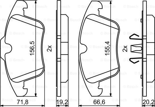 BOSCH 0 986 494 246 - Тормозные колодки, дисковые, комплект autospares.lv