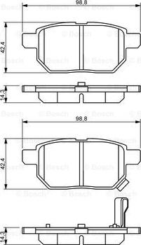 BOSCH 0 986 494 255 - Тормозные колодки, дисковые, комплект autospares.lv