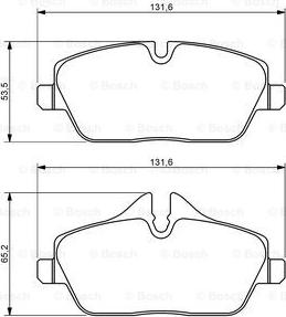 BOSCH 0 986 494 264 - Тормозные колодки, дисковые, комплект autospares.lv