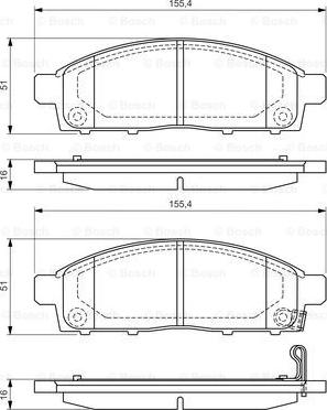 BOSCH 0 986 494 268 - Тормозные колодки, дисковые, комплект autospares.lv