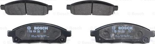 BOSCH 0 986 494 268 - Тормозные колодки, дисковые, комплект autospares.lv