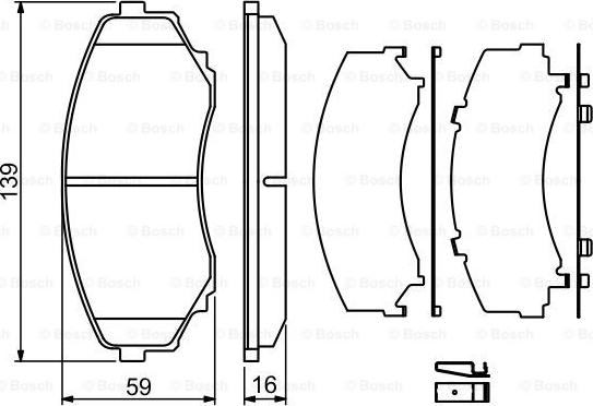 BOSCH 0 986 494 204 - Тормозные колодки, дисковые, комплект autospares.lv