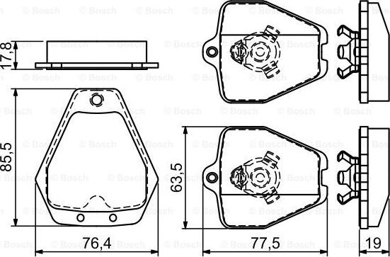 BOSCH 0 986 494 215 - Тормозные колодки, дисковые, комплект autospares.lv