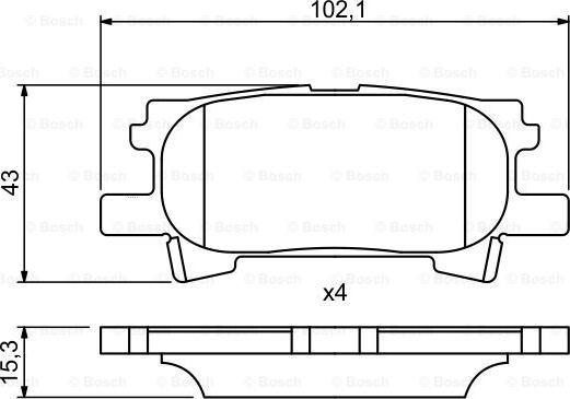 BOSCH 0 986 494 224 - Тормозные колодки, дисковые, комплект autospares.lv