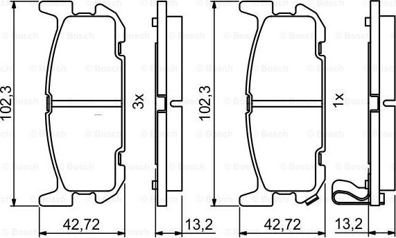 BOSCH 0 986 494 226 - Тормозные колодки, дисковые, комплект autospares.lv