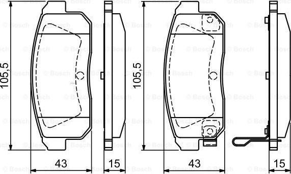 BOSCH 0 986 494 223 - Тормозные колодки, дисковые, комплект autospares.lv