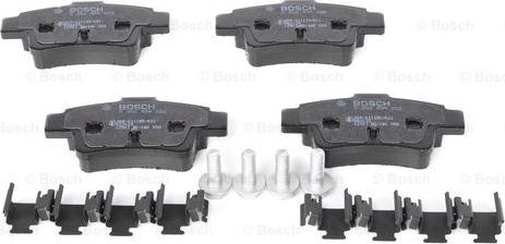 BOSCH 0 986 494 222 - Тормозные колодки, дисковые, комплект autospares.lv