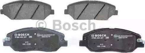 BOSCH 0 986 AB1 280 - Тормозные колодки, дисковые, комплект autospares.lv