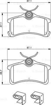 BOSCH 0 986 494 274 - Тормозные колодки, дисковые, комплект autospares.lv