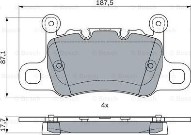 BOSCH 0 986 494 794 - Тормозные колодки, дисковые, комплект autospares.lv