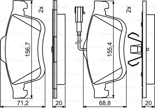 BOSCH 0 986 494 795 - Тормозные колодки, дисковые, комплект autospares.lv