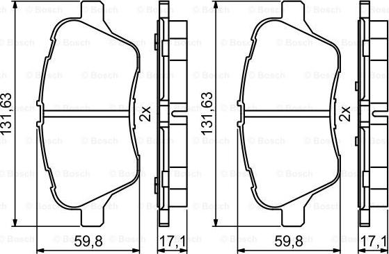 BOSCH 0 986 494 792 - Тормозные колодки, дисковые, комплект autospares.lv