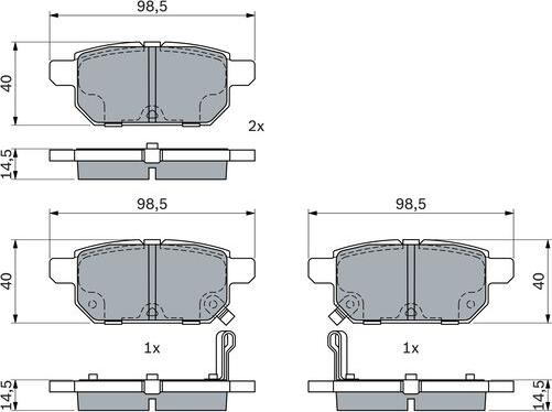 BOSCH 0 986 494 748 - Тормозные колодки, дисковые, комплект autospares.lv