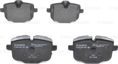 BOSCH 0 986 494 759 - Тормозные колодки, дисковые, комплект autospares.lv