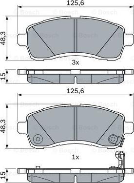 BOSCH 0 986 494 754 - Тормозные колодки, дисковые, комплект autospares.lv