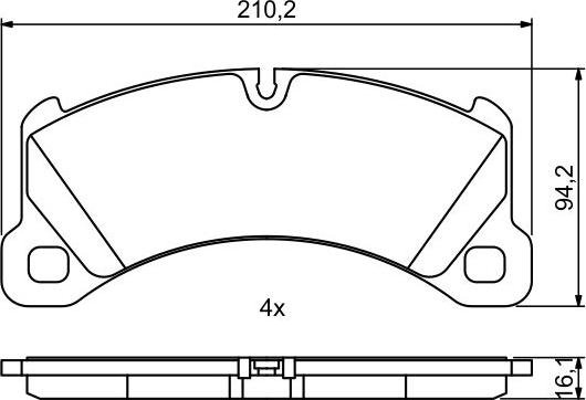 BOSCH 0 986 494 757 - Тормозные колодки, дисковые, комплект autospares.lv