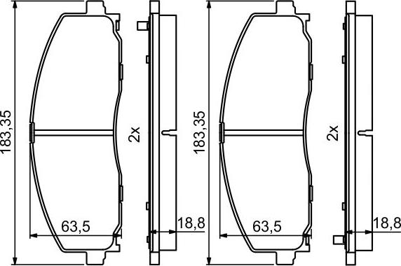 BOSCH 0 986 494 769 - Тормозные колодки, дисковые, комплект autospares.lv