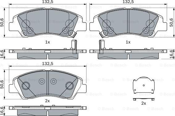 BOSCH 0 986 494 760 - Тормозные колодки, дисковые, комплект autospares.lv