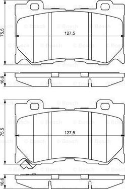 BOSCH 0 986 494 707 - Тормозные колодки, дисковые, комплект autospares.lv