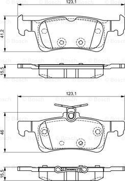 BOSCH 0 986 494 715 - Тормозные колодки, дисковые, комплект autospares.lv