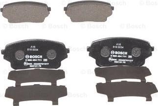 BOSCH 0 986 494 711 - Тормозные колодки, дисковые, комплект autospares.lv