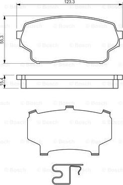 BOSCH 0 986 494 711 - Тормозные колодки, дисковые, комплект autospares.lv