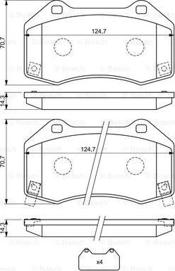 BOSCH 0 986 494 718 - Тормозные колодки, дисковые, комплект autospares.lv