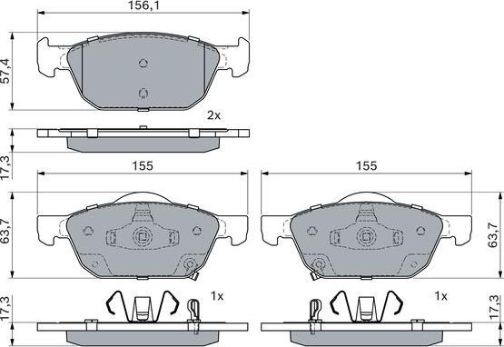 BOSCH 0 986 494 785 - Тормозные колодки, дисковые, комплект autospares.lv