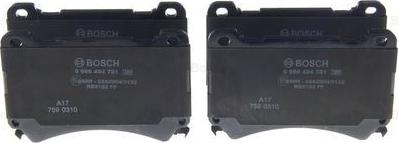 BOSCH 0 986 494 781 - Тормозные колодки, дисковые, комплект autospares.lv