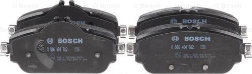 BOSCH 0 986 494 782 - Тормозные колодки, дисковые, комплект autospares.lv