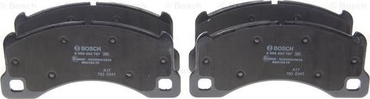 BOSCH 0 986 494 787 - Тормозные колодки, дисковые, комплект autospares.lv