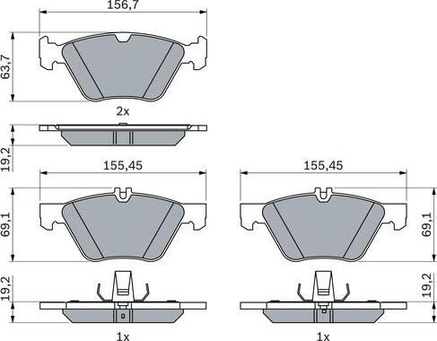 BOSCH 0 986 494 729 - Тормозные колодки, дисковые, комплект autospares.lv