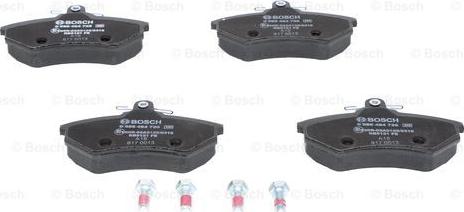 BOSCH 0 986 494 726 - Тормозные колодки, дисковые, комплект autospares.lv