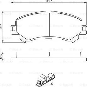 BOSCH 0 986 494 720 - Тормозные колодки, дисковые, комплект autospares.lv