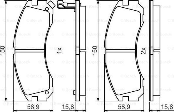 BOSCH 0 986 495 491 - Тормозные колодки, дисковые, комплект autospares.lv