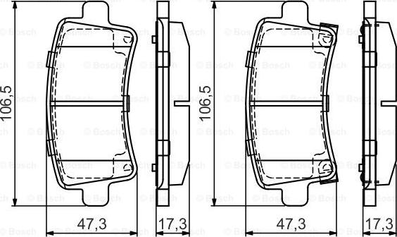 BOSCH 0 986 495 444 - Тормозные колодки, дисковые, комплект autospares.lv