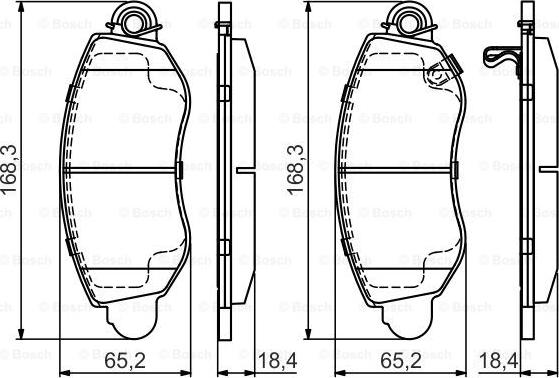 BOSCH 0 986 495 443 - Тормозные колодки, дисковые, комплект autospares.lv