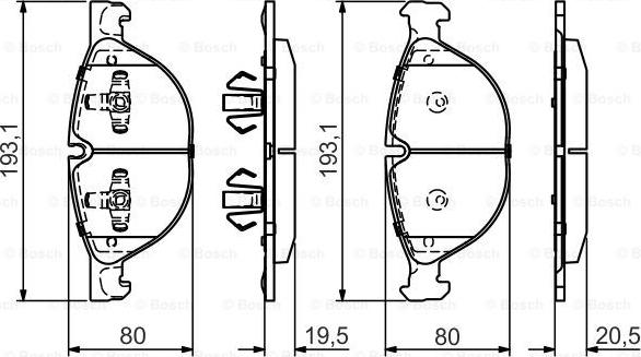 BOSCH 0 986 495 447 - Тормозные колодки, дисковые, комплект autospares.lv