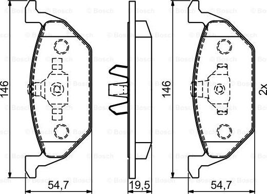 BOSCH 0 986 495 454 - Тормозные колодки, дисковые, комплект autospares.lv