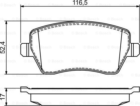 BOSCH 0 986 495 452 - Тормозные колодки, дисковые, комплект autospares.lv