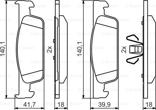 BOSCH 0 986 495 462 - Тормозные колодки, дисковые, комплект autospares.lv